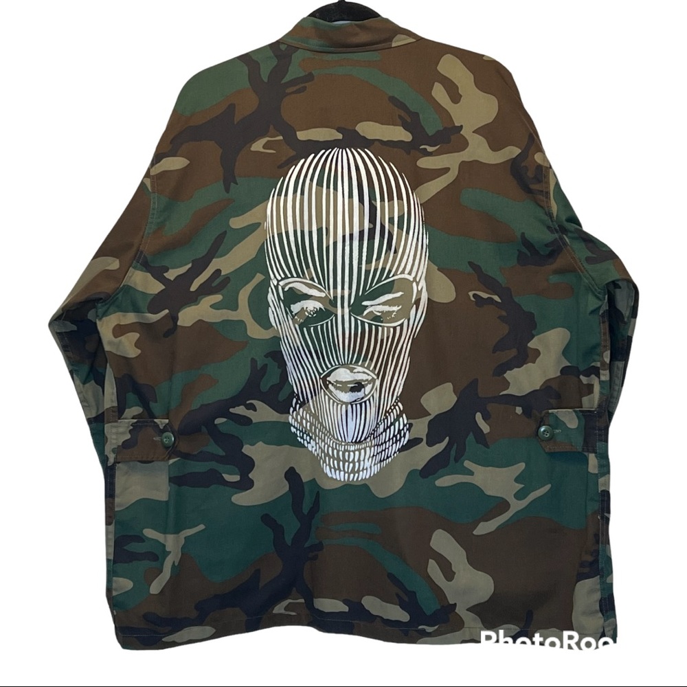 Badwood Streetwear Urban Camo Jacket Nat Wood Ski Mask